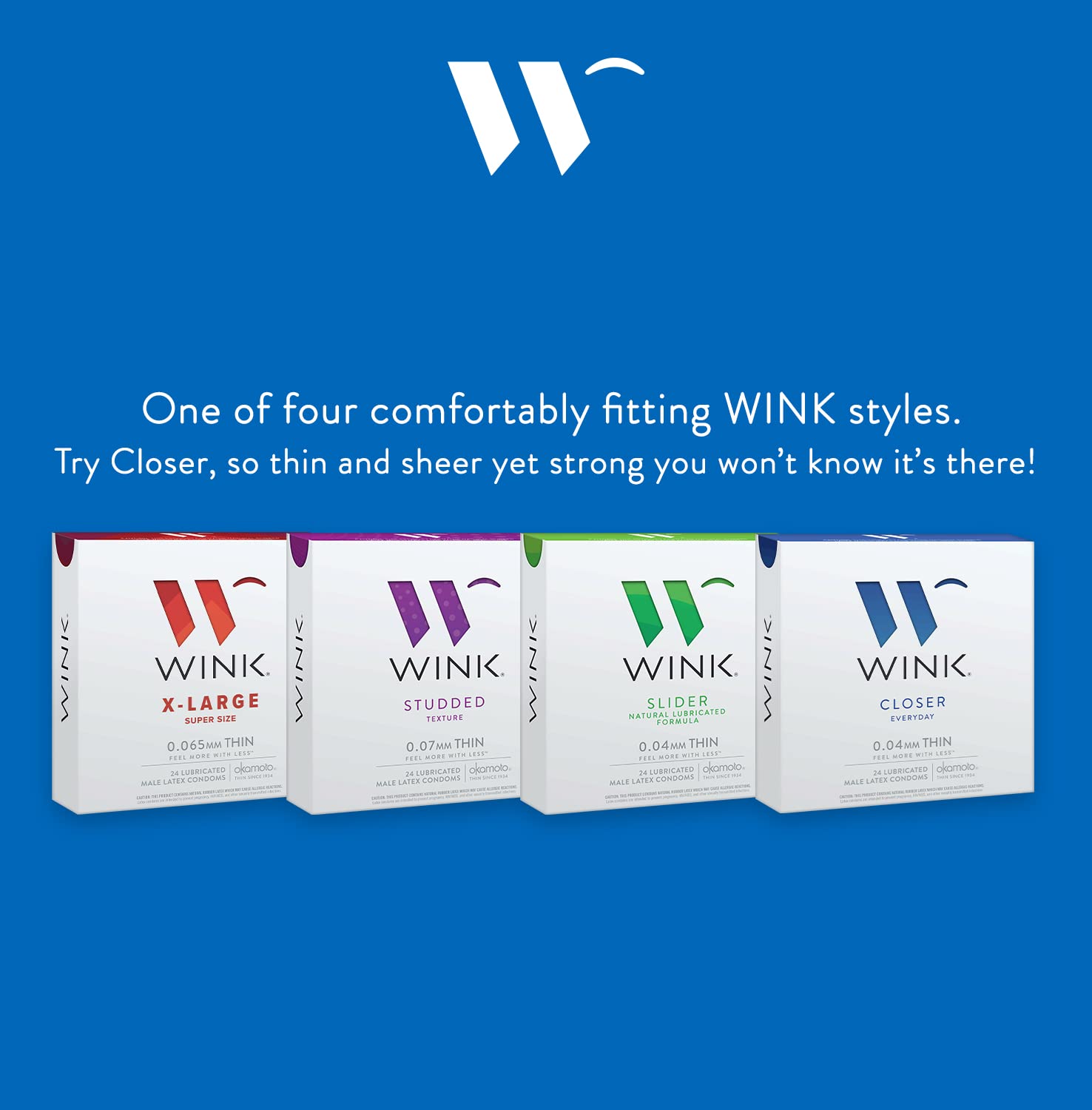 WINK Closer Condoms, 24 count