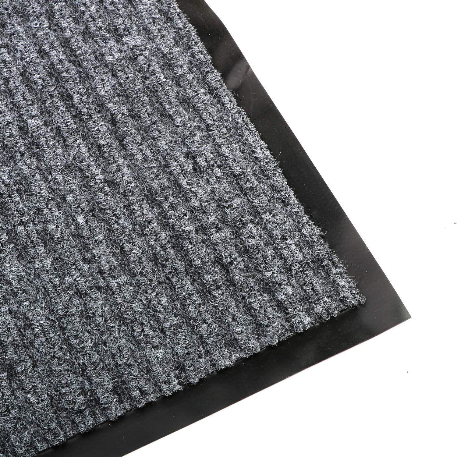 Commercial Grade Door Floor Mat 3' x 10'Heavy Duty Tough Entry Collection Slip Skid Entrance Mat with Rubber Backing and Easy to Clean Indoor Outdoor Rug Grey