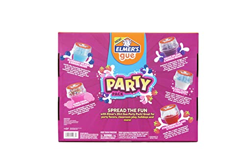 Elmer's PKG Gue Premade, Slime Kit, Includes Fun, Unique Add-Ins, Party Pack, 20 Count