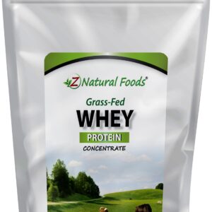 Z Natural Foods Grass-Fed Whey Protein Powder from New Zealand, Unflavoured and Undenatured Protein Powder Enriched with Vital Proteins, 100% Pure, Gluten-Free, Non-GMO, Kosher, 5 lbs