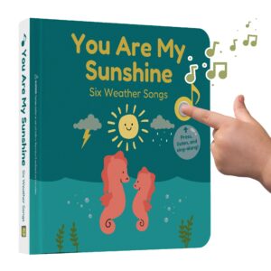 Cali's Books You are my Sunshine Nursery Rhymes - Interactive Sound Books for 1 year old, Perfect Musical Toys & Musical Books for Toddlers 1-3, Safe & Durable Book for 2 year old