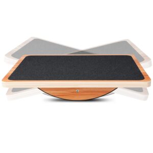 p&bexc wood wobble exercise balance board | professional rocker balance board for physical therapy,balancing board under desk,anti-slip roller board,satablility and portable rocker board