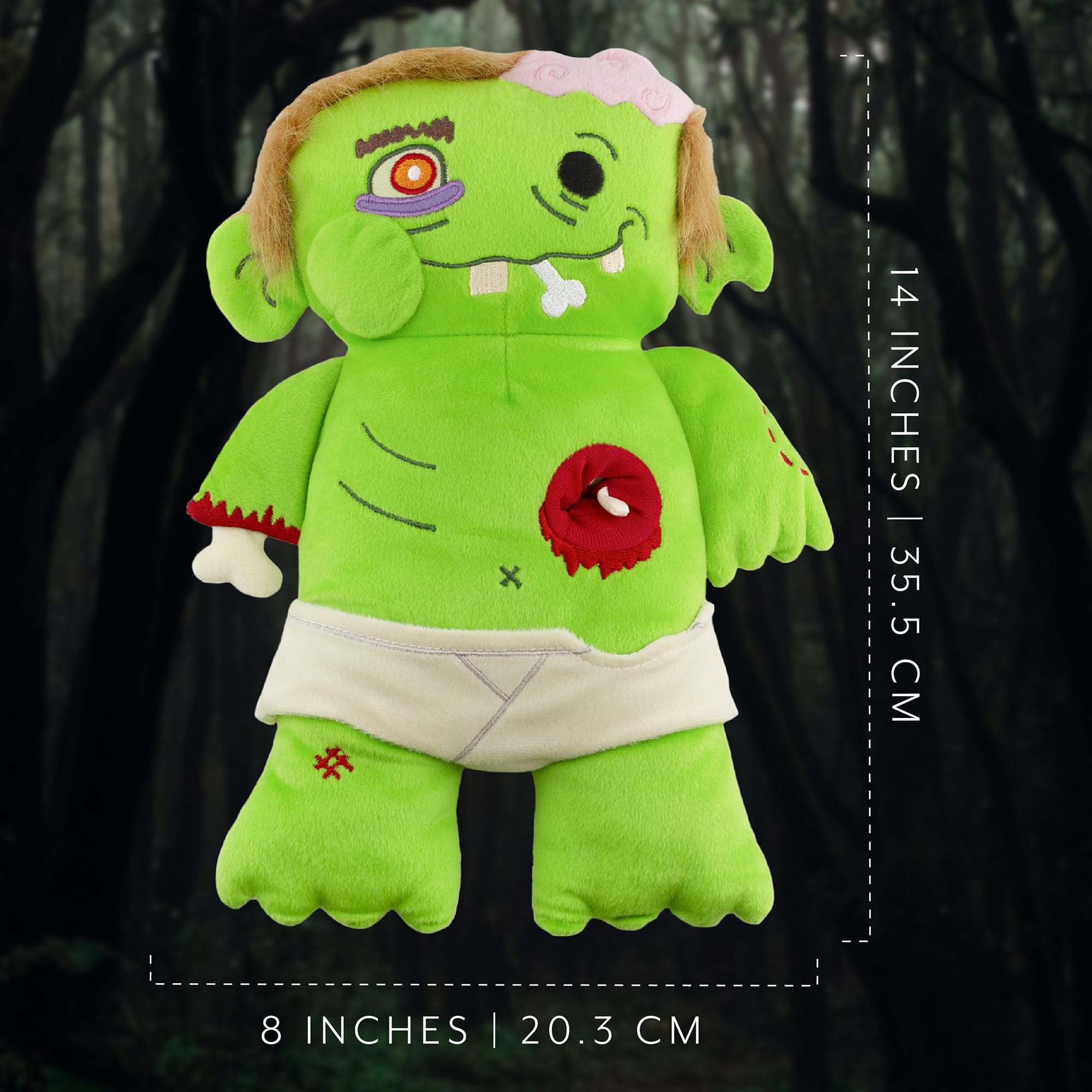 Toy Vault Baby Zombie Plush, My First Zombie Stuffed Doll for Zombie Apocalypse Fans Young and Old!