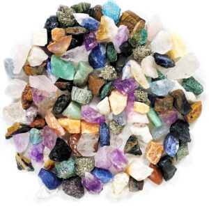 Rock Collection for Kids. Includes 250+ Bulk Rocks, Gemstones & Crystals + Genuine Fossils and Minerals - 2 Lbs. - Geology Science STEM Toys, Gifts for Boys & Girls Ages 6+. Earth Science Activity