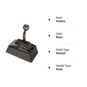 B&M AUTO RATCHET QUICKSILVER SHIFTER,BLACK FINISH,UNIVERSAL 3 & 4 SPEED,12.23" SHIFT LEVER LENGTH,COMPATIBLE WITH GM TH350,TH400,700R4,200R4,4L60, 4L60E - 4L80E TRANSMISSIONS