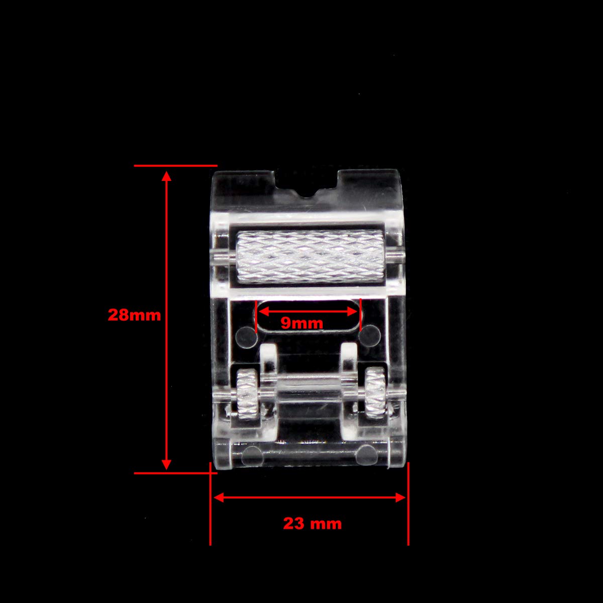 2 Pcs Roller Sewing Machine Presser Foot - Fits All Low Shank Snap-On Singer, Brother, Babylock, Euro-Pro, Janome, Kenmore, White, Juki, New Home, Simplicity, Elna and More