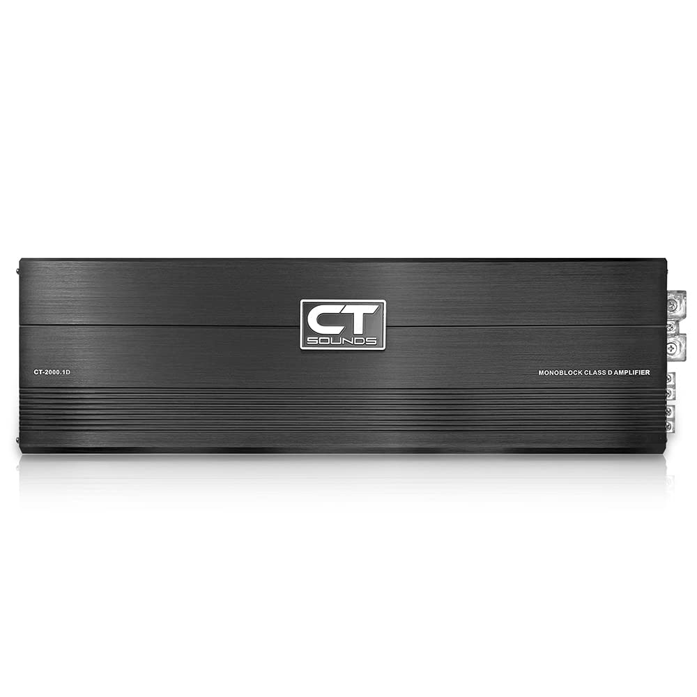 CT Sounds CT-2000.1D Compact Class D Car Audio Monoblock Amplifier, 2000 Watts RMS