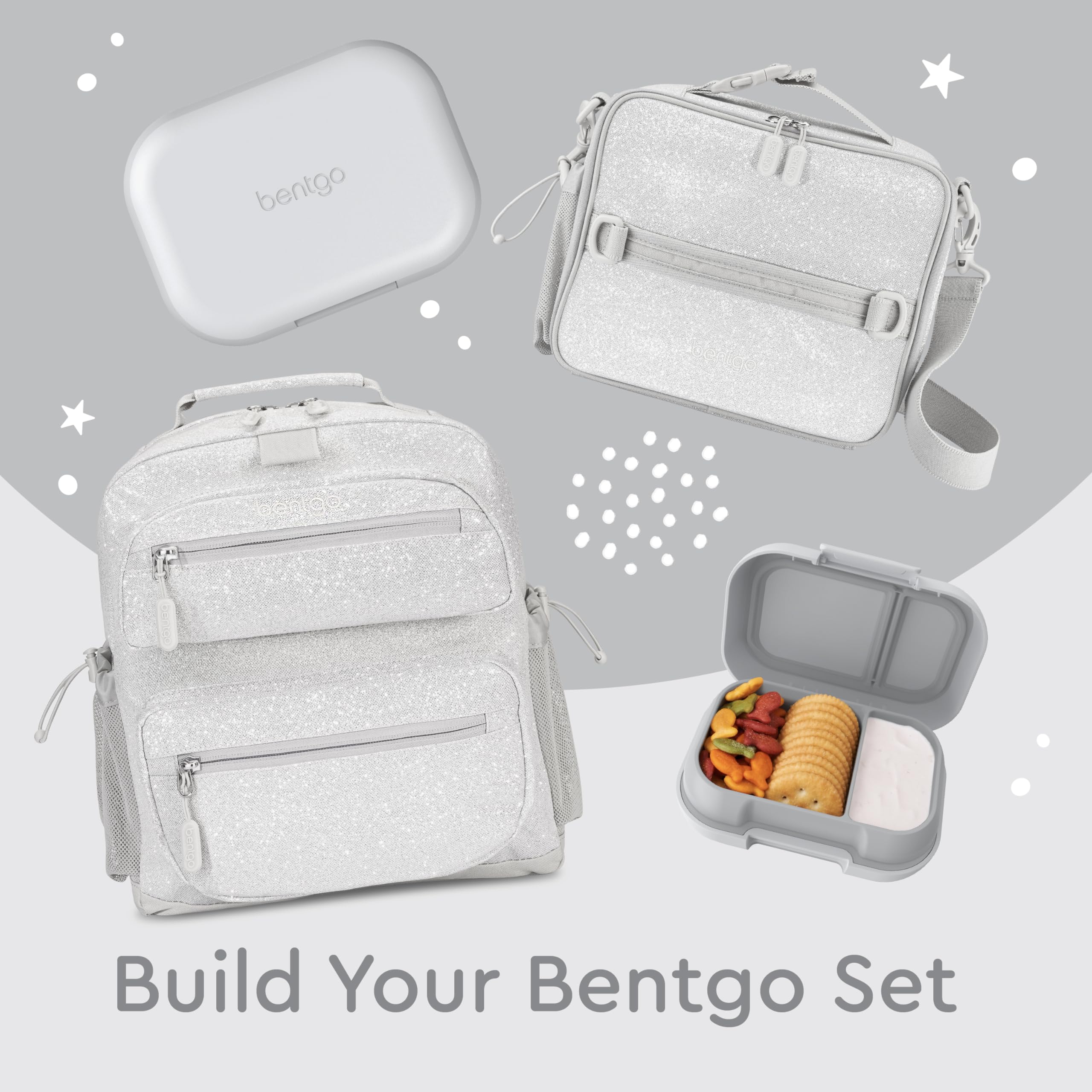 Bentgo® Kids Chill Leak-Proof Lunch Box - Included Reusable Ice Pack Keeps Food Cold; 4-Compartment Bento Lunch Container; Microwave & Dishwasher Safe; 2 Year Manufacturer Warranty (Gray)