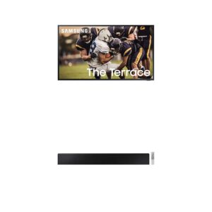 samsung 55-inch class qled the terrace outdoor tv - 4k uhd with alexa built-in & hw-lst70t 3.0ch the terrace soundbar w/ dolby 5.1ch