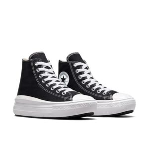 Converse Women's Chuck Taylor All Star High Platform CTAS, Black/Natural Ivory/White, 8