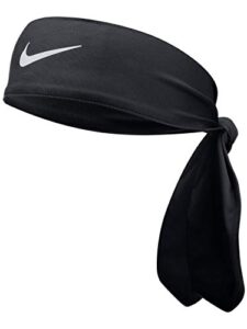 nike dri-fit fury sweat-wicking head tie - unisex (black)