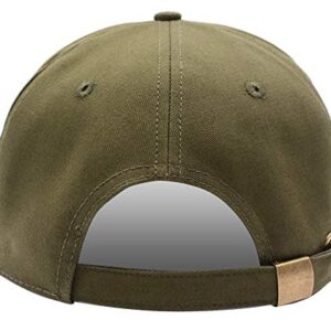 Uphily Olive Drab OD Green USA American Flag Flat Brim Bill Hat - High Profile Patriotic Snapback Baseball Cap for Men or Women