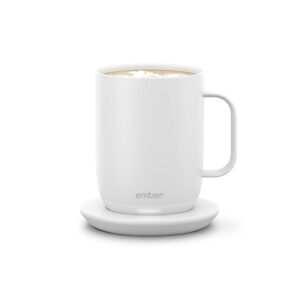 Ember Temperature Control Smart Mug 2, 14 Oz, App-Controlled Heated Coffee Mug with 80 Min Battery Life and Improved Design, White