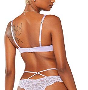 Savage X Fenty, Women's, Missy Savage Not Sorry Half Cup Bra with Lace, Lavender, 32DDD