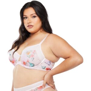 Savage X Fenty, Women's, Curvy Garden Of Eden Unlined Bra, Floral Butterfly Print, 42D