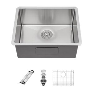 21 Undermount Bar Sink - Sarlai 21"x18" Undermount Kitchen Sink Single Bowl 16 Gauge Stainless Steel Bar Prep Sink Small Kitchen Sink 10 deep