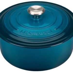 Le Creuset Enameled Cast Iron Signature Round Dutch Oven, 5.5 qt., Deep Teal