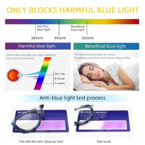 IVNUOYI 6 Pack Reading Glasses Blue Light Blocking Fashion Ladies Readers with Spring Hinges,Anti Glare UV Eyestrain,Computer Eyeglasses for Women 2.0