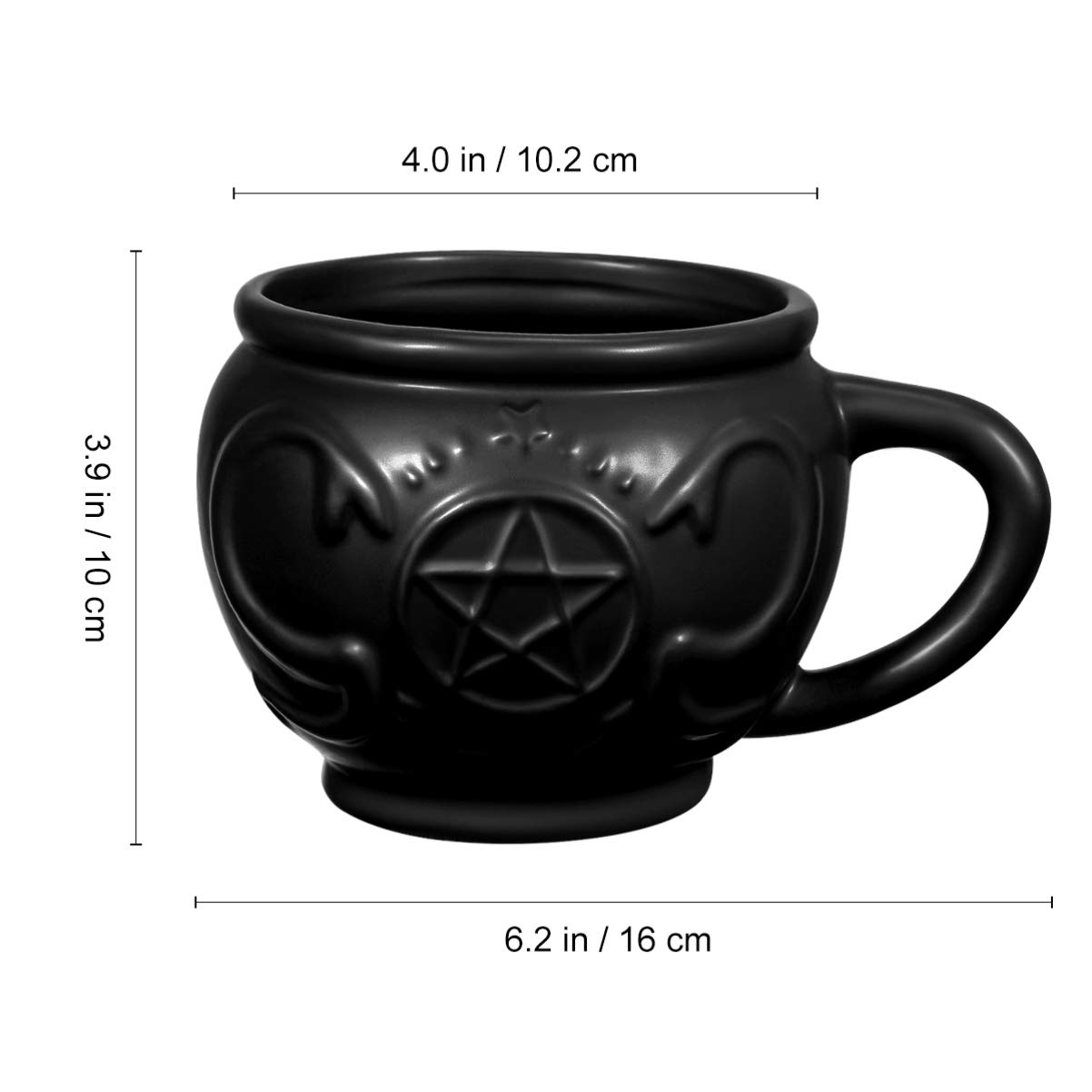 Hemoton Witch Cauldron Mug Halloween Mug 3D Novelty Mug Gothic Tea Cup Porcelain Halloween Witch Coffee Mug Witchcraft Supplies/Novelty Halloween Christmas Gifts/Goth Cosplay Supplies