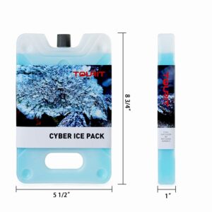 TOURIT Ice Packs for Coolers Long Lasting Reusable Ice Pack for Lunch Bags Boxes and Cooler Bag, Ice Block for Backpack Camping, Beach, Picnics, Fishing and More