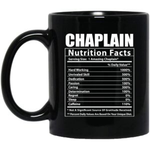 lovesout funny chaplain nutritional facts christmas 2024 gifts hilarious coffee mug ceramic cups black 11 oz