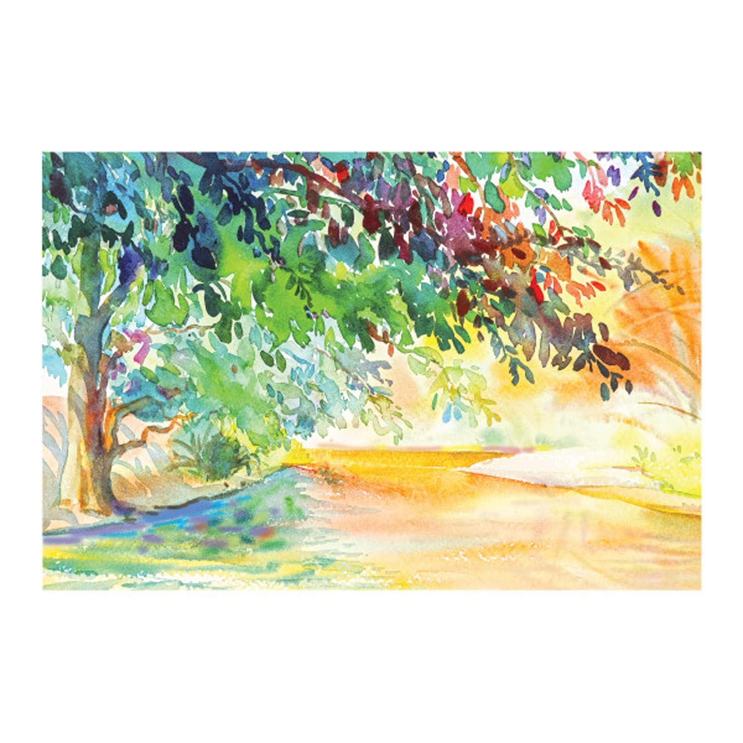 UCREATE Watercolor Paper, White, 140 lb, 12" x 18", 50 Sheets, White, Package, 140 lb.