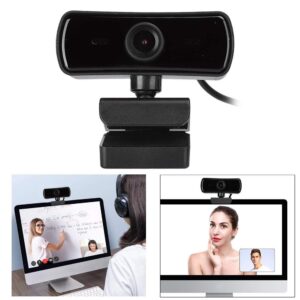 Camera,Webcam USB Camera Builtin Microphone Computer Accessory Auto Focusing 4K 2560 x 1440 Resolution HD Lens for Live Broadcast Video Conference(Black)