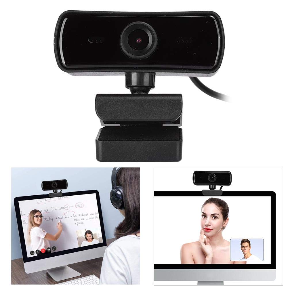 Camera,Webcam USB Camera Builtin Microphone Computer Accessory Auto Focusing 4K 2560 x 1440 Resolution HD Lens for Live Broadcast Video Conference(Black)