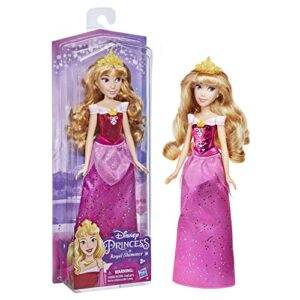 disney princess royal shimmer aurora doll, fashion doll with skirt and accessories, toy for kids ages 3 and up, pink