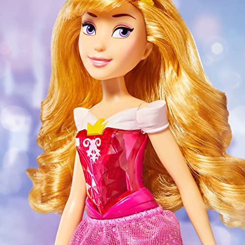 Disney Princess Royal Shimmer Aurora Doll, Fashion Doll with Skirt and Accessories, Toy for Kids Ages 3 and Up, Pink