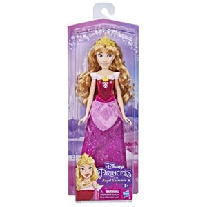 Disney Princess Royal Shimmer Aurora Doll, Fashion Doll with Skirt and Accessories, Toy for Kids Ages 3 and Up, Pink