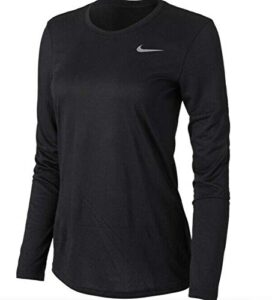 nike women's longsleeve legend t (large) black