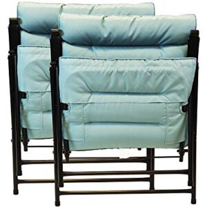 Sun-Ray 213028 Folding Chairs with Cushions and Table, Aqua