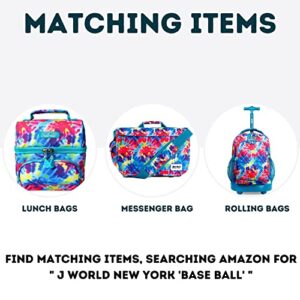 J World New York Kids' Sunny Rolling Backpack Adults, Base Ball, One Size,17 X 11.5X 5.5" (H X W X D)"