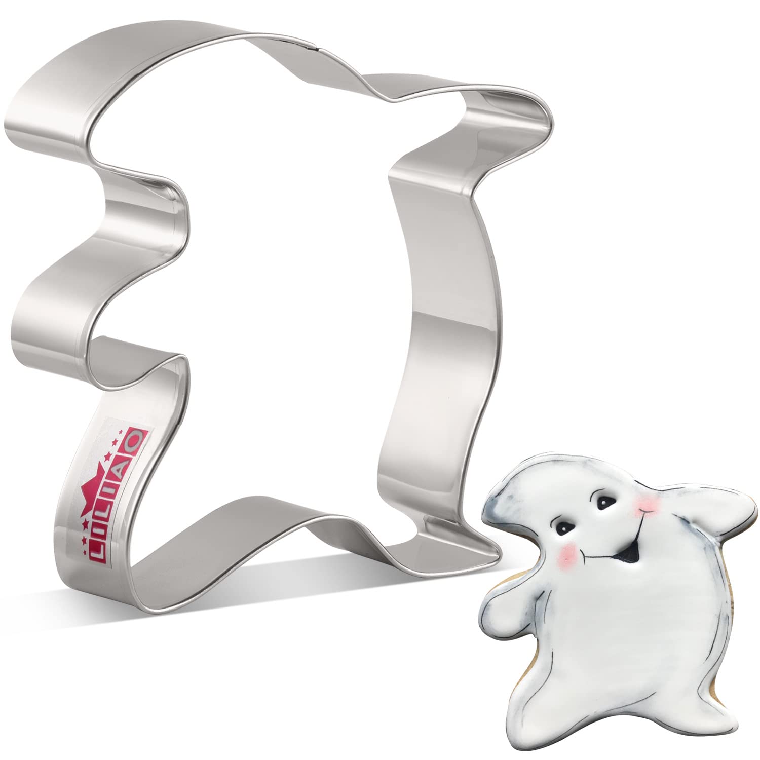 LILIAO Halloween Ghost Cookie Cutter - 3.6 x 3.7 inchess - Stainless Steel - By Janka