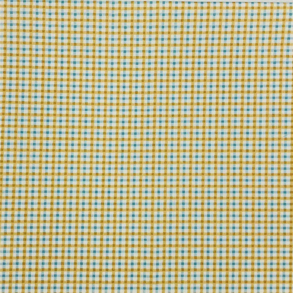 Sunflower Loquat Checked Quilting Fabric Fat Quarters,Yellow Cotton Fabric Bundles,7pcs 18 x 22 inches