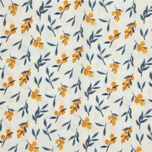 Sunflower Loquat Checked Quilting Fabric Fat Quarters,Yellow Cotton Fabric Bundles,7pcs 18 x 22 inches