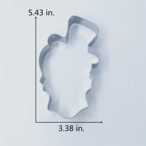 LILIAO Halloween Skull with Hat Cookie Cutter - 3.4 x 5.4 inches - Stainless Steel - by Janka