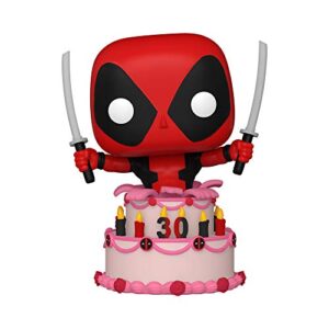 pop marvel: deadpool 30th - deadpool in cake, multicolor, standard