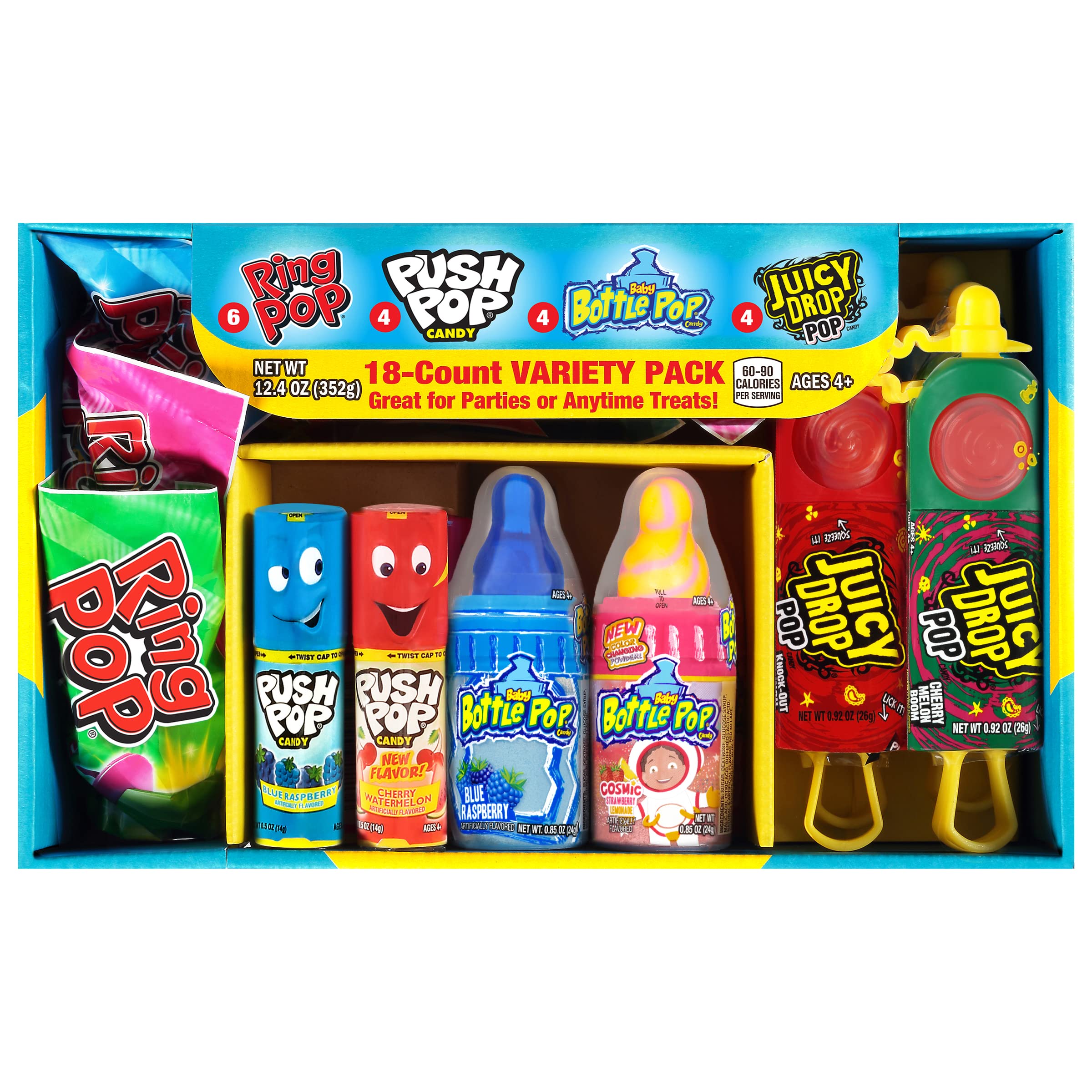 Push Pop and Holiday Candy Variety Pack Bulk Lollipops