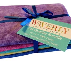 Fat Quarter Bundle 5 Rainbow Tie Dye Colors