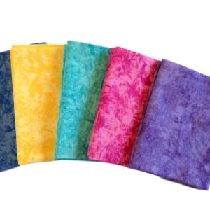 Fat Quarter Bundle 5 Rainbow Tie Dye Colors