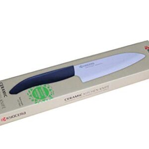 Kyocera Ceramic 5.5" Santoku Knife w/ Sugarcane Sourced Material Handle B08G1L13F1, White