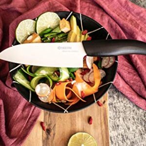 Kyocera Ceramic 5.5" Santoku Knife w/ Sugarcane Sourced Material Handle B08G1L13F1, White