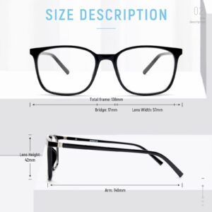 Gaoye 2 Pack Blue Light Blocking Glasses Women/Men, Computer Gaming Fake Eyeglasses Anti UV Ray-Spring Hinge (Black & Leopard)