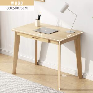 IOTXY Solid Wood Writing Desk - Home Office Workbench Desk with Drawer, Laptop Computer Work Study Table