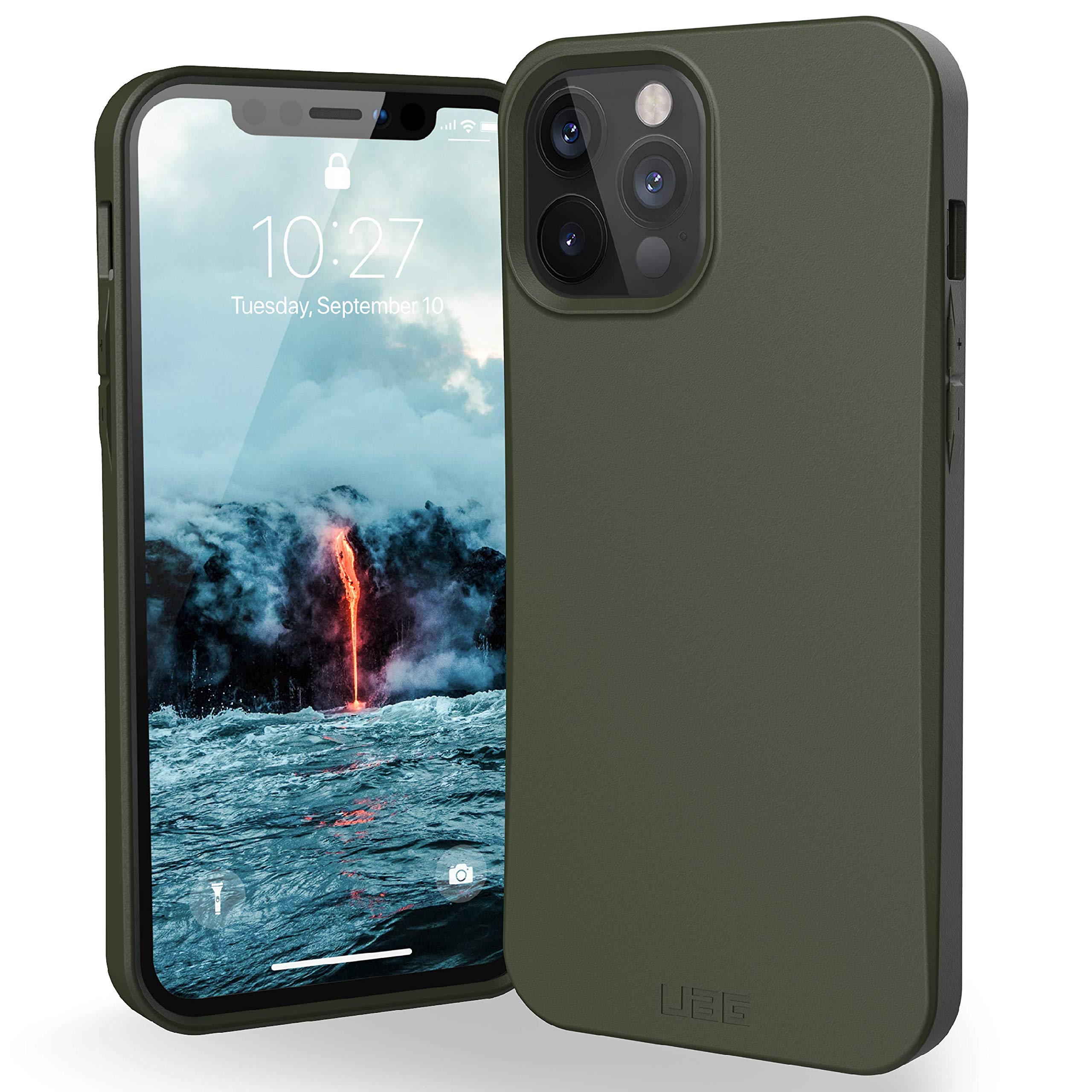 URBAN ARMOR GEAR UAG Designed for iPhone 12 Pro Max Case [6.7-inch screen] Eco-Friendly Rugged Ultra Slim Outback Protective Cover, Olive