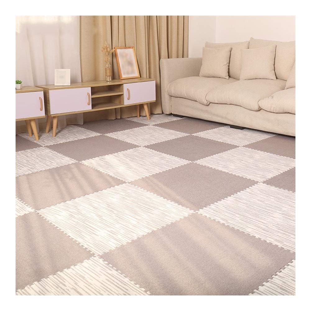 ALGFree Interlocking Carpet Tiles Cold Protection Durable Waterproof for Living Room Gaming Room Foam Puzzle Floor, Multiple Color (Color : F, Size : 30x30x1cm-12 pcs)