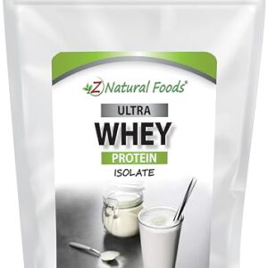 Z Natural Foods Whey Protein Powder Isolate, Unsweetened Protein Powder Enriched with Vital Proteins for Weight Loss, 100% Pure, Gluten Free, Non-GMO, Kosher, 5 lb