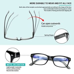 SIGVAN Reading Glasses 5 Packs Blue Light Blocking Eyeglasses Quality Spring Hinge Colorful Computer Readers for Women Men (5 Mix, 4.00, multiplier_x)